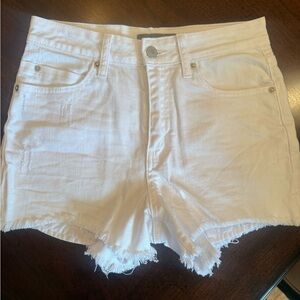 Just USA White Jean Shorts Distressed High-Waisted